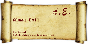 Almay Emil névjegykártya